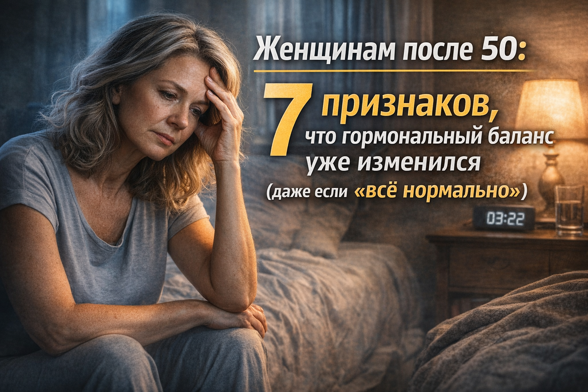 Женщинам после 50: 7 признаков, что гормональный баланс уже изменился (даже если “всё нормально”)