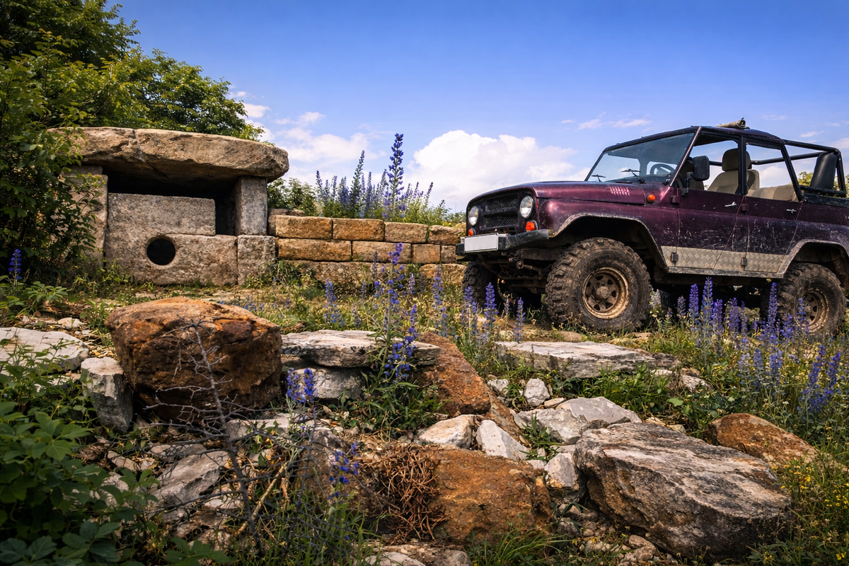 Джиппинг недалеко от Джанхота/Геленджик. Альтернативный отдых после спокойного лежания у бассена или на берегу. 