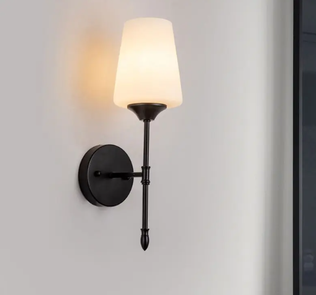 Настенный светильник Xiffenty молочно-белый стеклянный