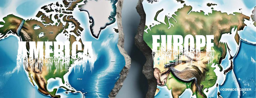 Два берега Атлантики, США-Европа – глубочайшая трещина. Источник: Моё