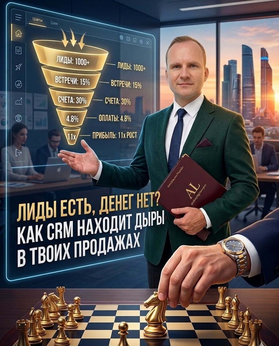 Андрей Логинов — эксперт с 17-летним опытом построения системных отделов продаж, консалтинга и аудита бизнес-процессов. Основатель andreyloginov.pro.