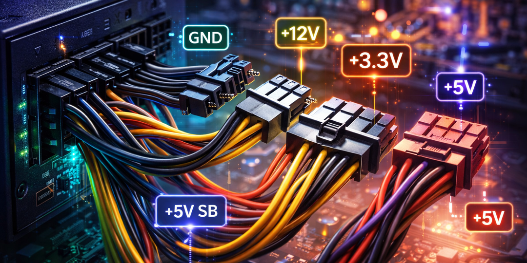 Распиновка разъемов блока питания: за что отвечает каждый провод