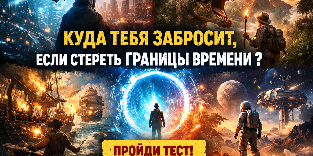 Психологический тест: куда тебя «отправит» твой характер, если стереть границы времени и реальности