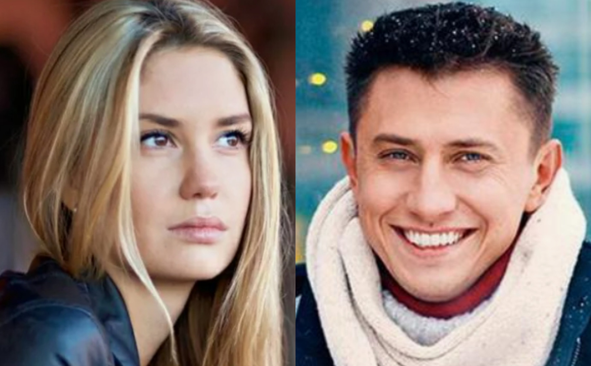 на фото Агата Муцениеце и Павел Прилучный