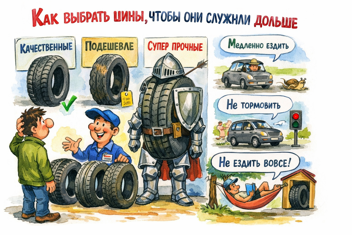 Иллюстрация. Как выбрать хорошие шины