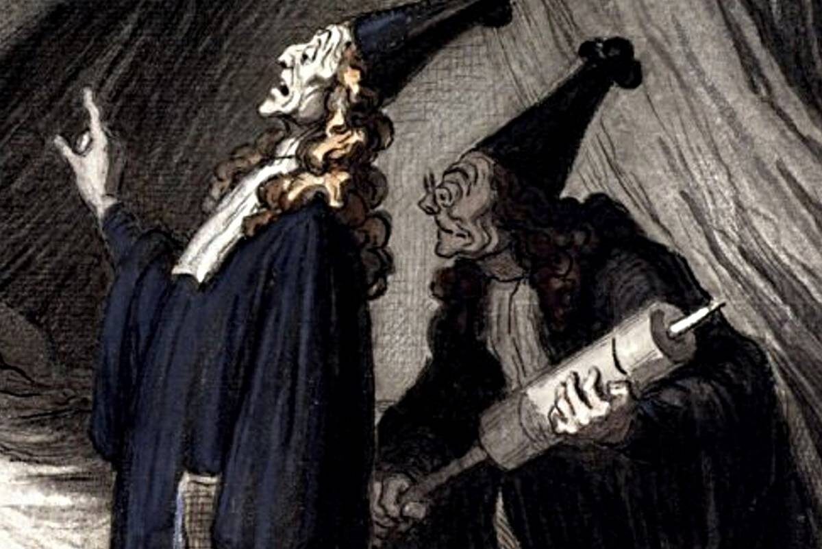     Оноре Домье. Мнимый больной (фрагмент). 1850