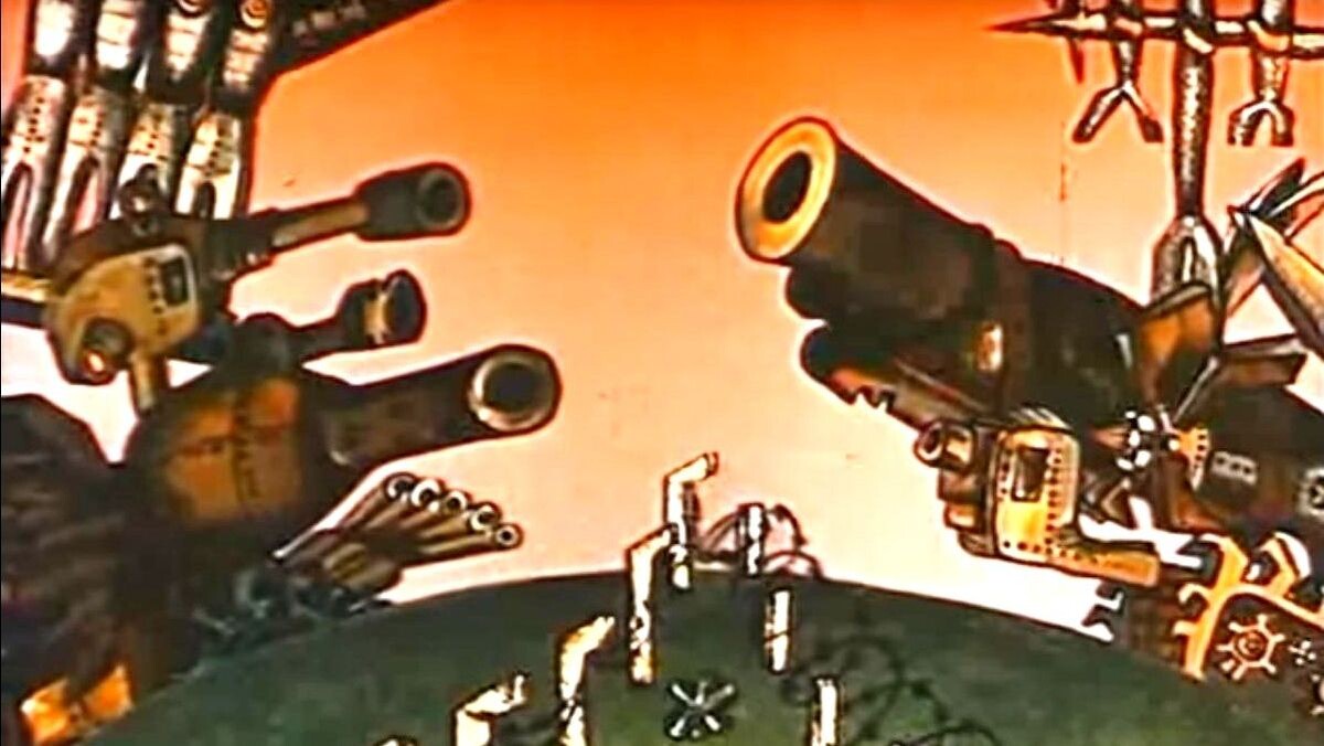     Равновесие   
Цитата из м/ф "Равновесие страха". Реж. Э.Назаров. 1973. СССР