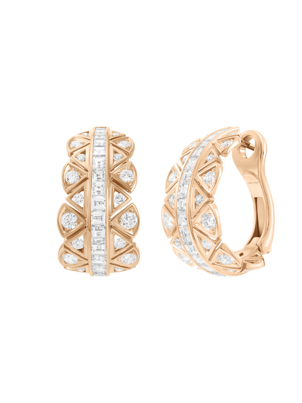 Серьги Mercury Art Deco из розового золота с бриллиантами