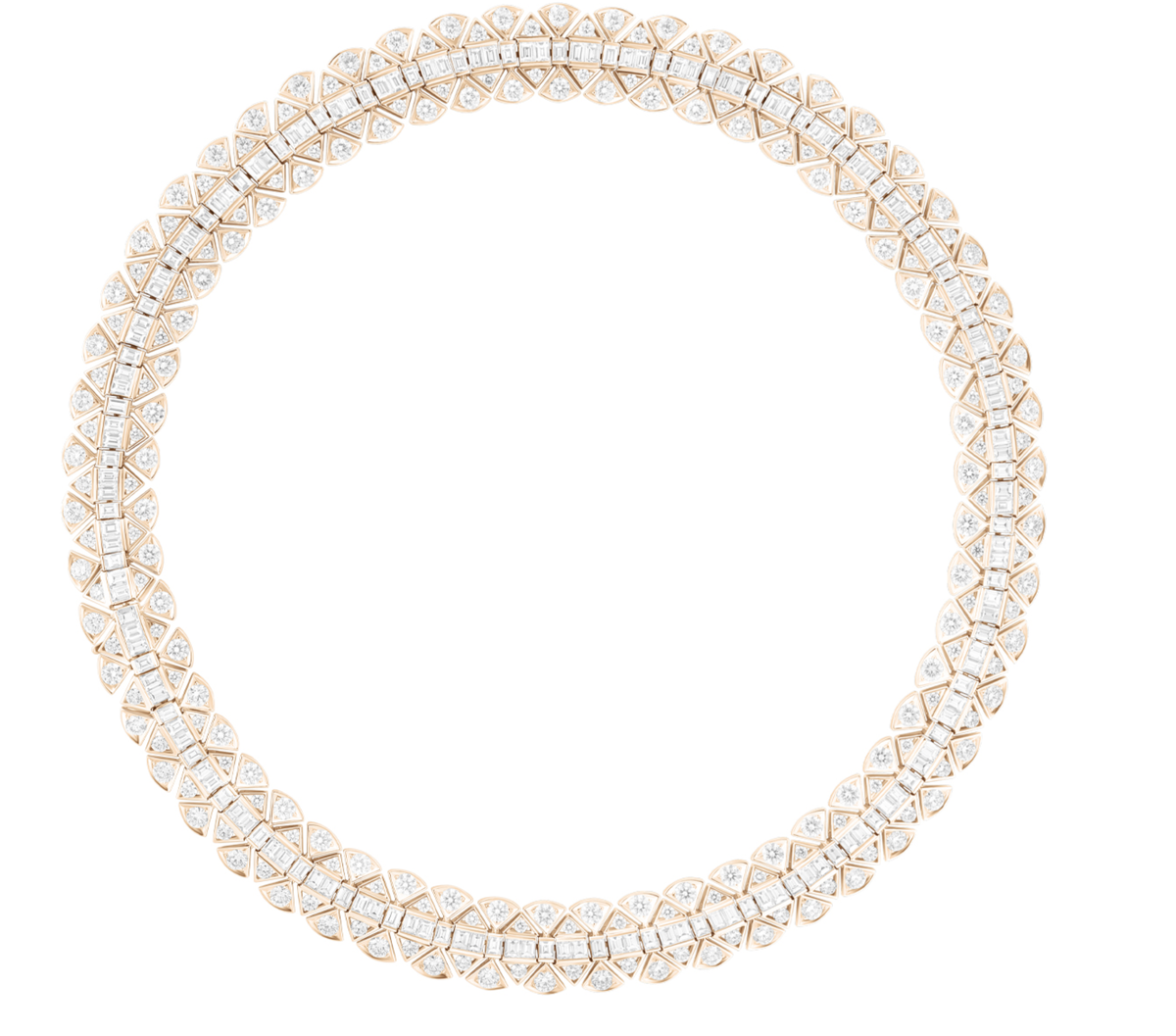 Колье Mercury Art Deco из розового золота с бриллиантами