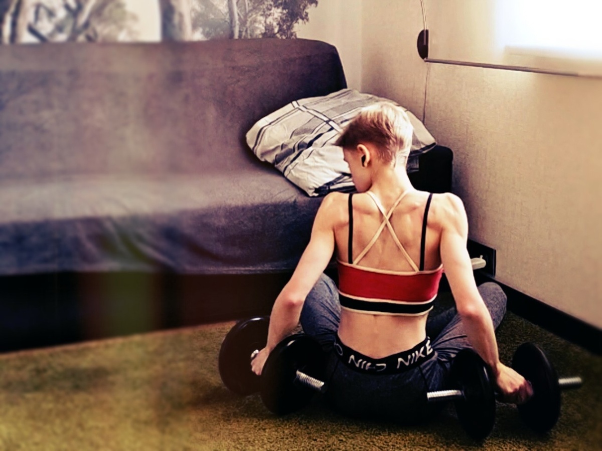 Моя домашняя тренировка(2). Фото из архива автора. 