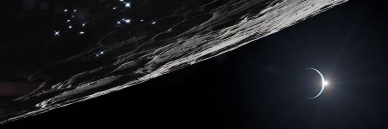    Лунная база под звёздны небом. Источник изображения: NASA