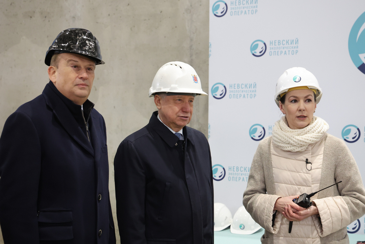 Губернатор Петербурга Александр Беглов и губернатор Ленинградской области Александр Дрозденко на церемонии запуска завода (Фото: gov.spb.ru)