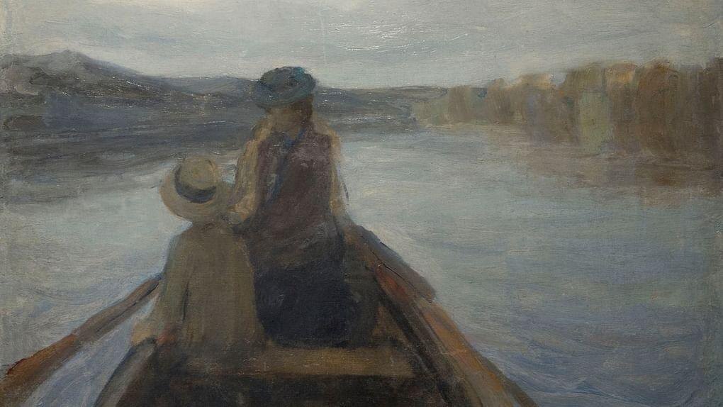 Кузьма Петров-Водкин. Двое в лодке (фрагмент). 1896. Саратовский государственный художественный музей им. А.Н. Радищева, Саратов