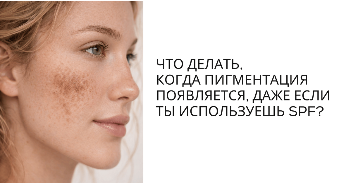 Пигментация есть, даже если ты наносишь SPF? Разбираемся, почему.
