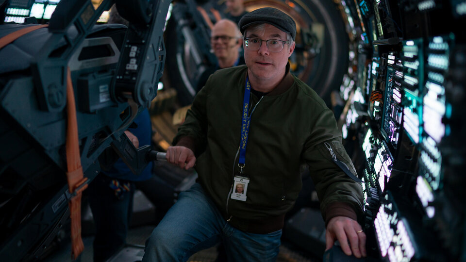    Энди Вейер на съемках фильма «Проект „Конец света“»