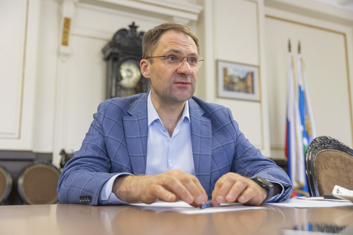 Илья Обабков ответил на вопросы студентов и абитуриентов.  Фото: ФедералПресс / Иван Кабанов