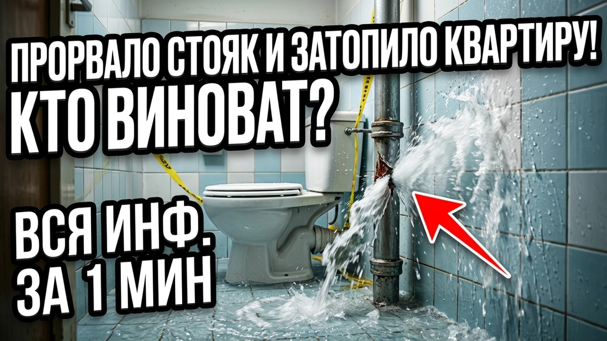 Прорвало стояк с водой. Кто отвечает?
