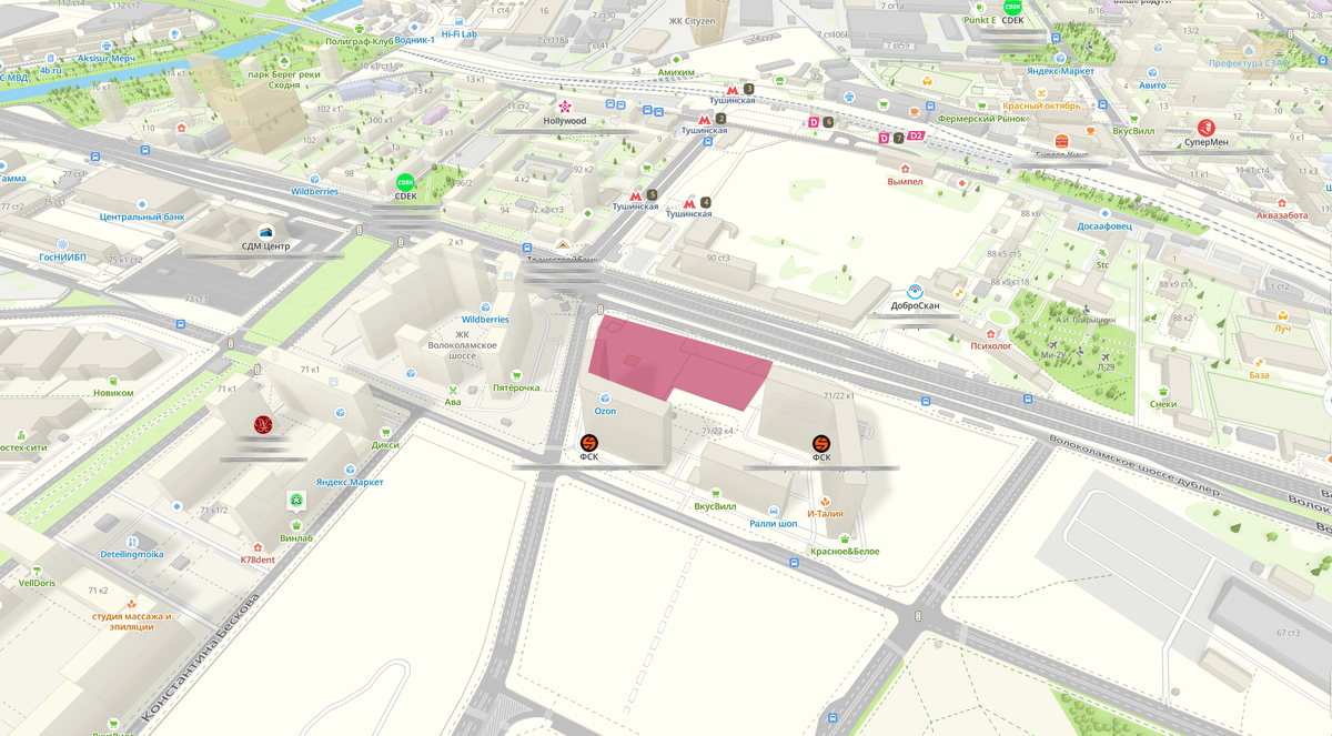 Пятно застройки ЖК Волоколамское шоссе, 75/22