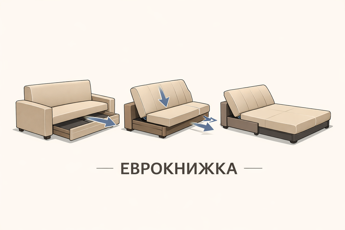 Выдвиньте сиденье → опустите спинку