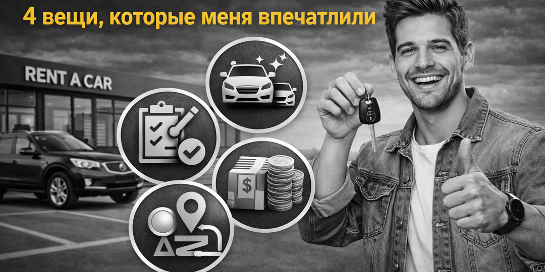 Взял авто напрокат впервые: 4 вещи, которые меня впечатлили