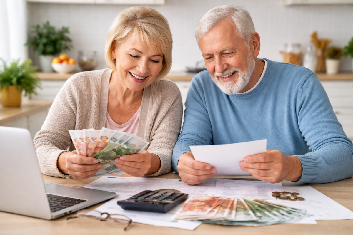   В апреле заплатят больше: кто получит две пенсии. Фото: нейросеть