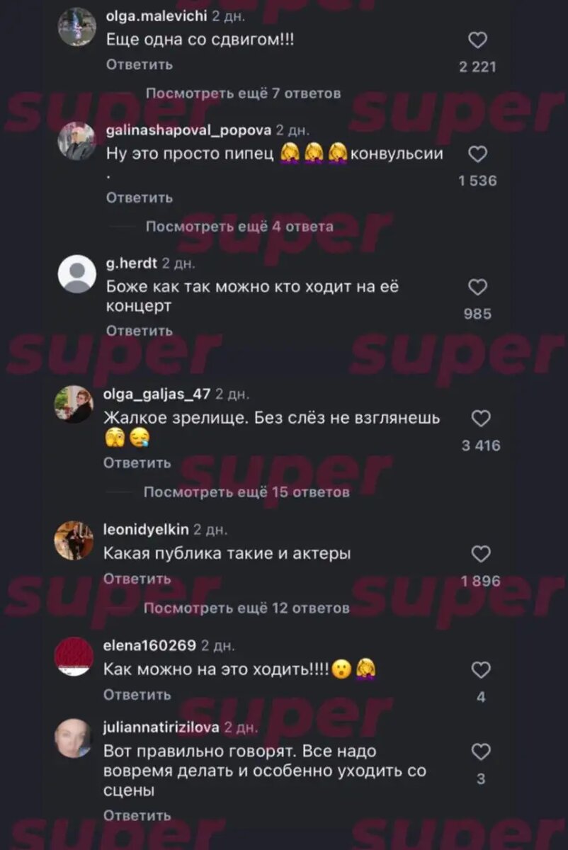    Комментарии к танцу Лолиты. © Соцсети