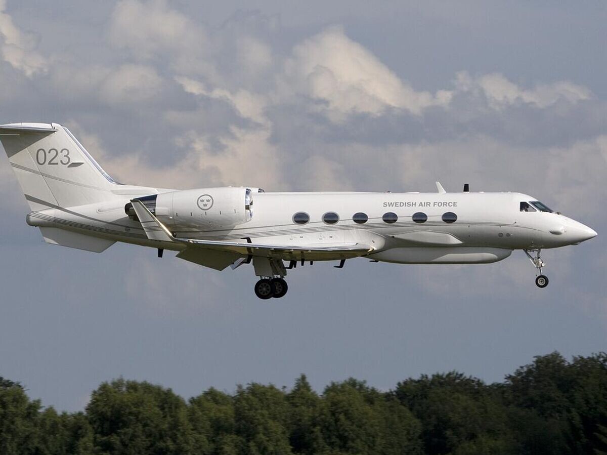    Самолет радиоэлектронной разведки Gulfstream IV S102B Korpen ВВС Швеции | © Фото : Peter Bakema