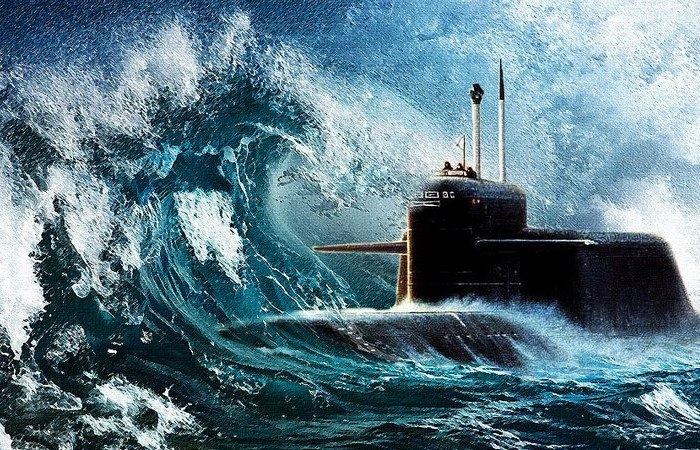 Подводная лодка в Штормовом море. Фото из Яндекса. Спасибо автору.