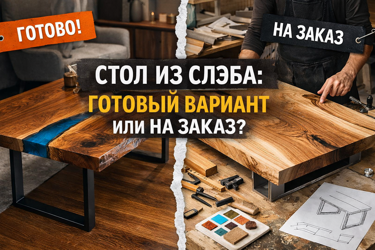 Покупать готовый стол из слэба или делать на заказ?
