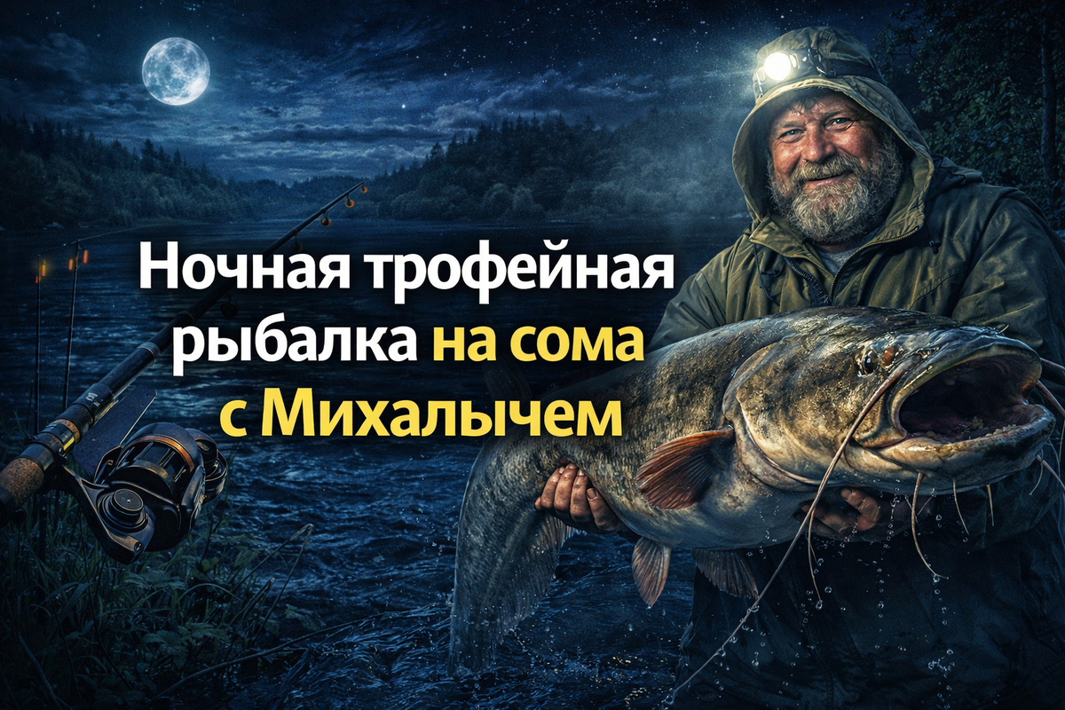 Рыбалка на сома с Михалычем