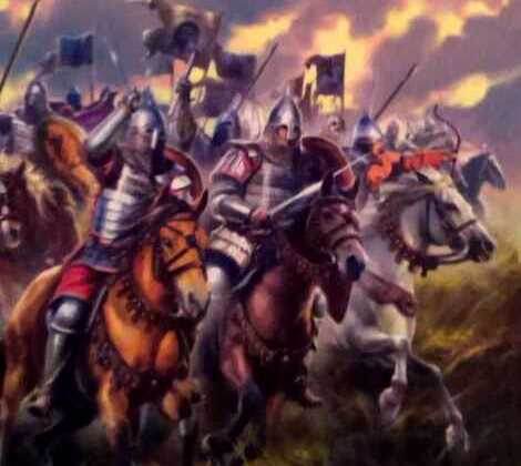 Атака русичей в битве при Баку 1031 года.