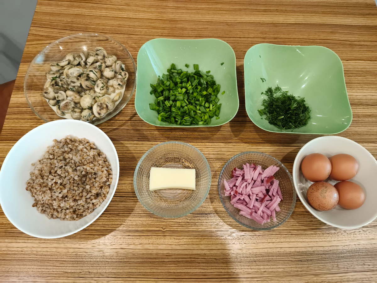 Ингредиенты для гречневой запеканки