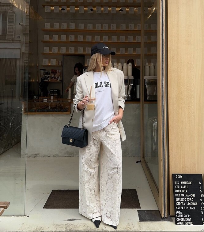 ажурные брюки в технике кроше