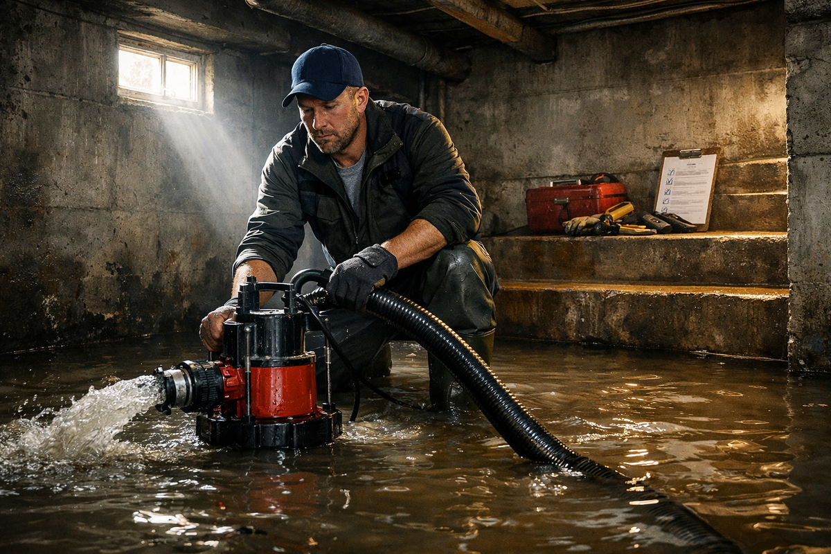 Если подвал затапливается из-за высоких грунтовых вод, откачка до полного осушения может привести к обратному эффекту
