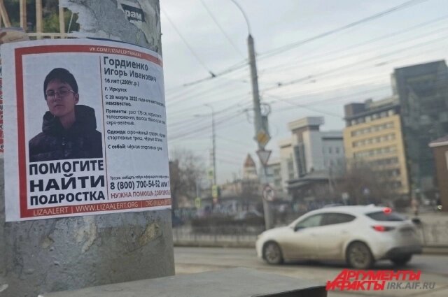    Ориентировки наклеены почти по всему Иркутску. Фото: irk.aif.ru/ Анастасия Козырева