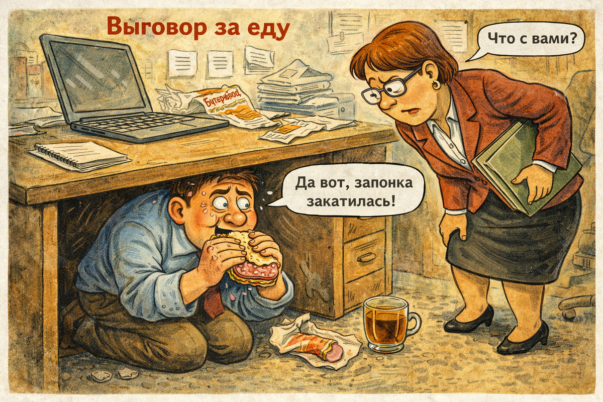Выговор за еду на рабочем месте