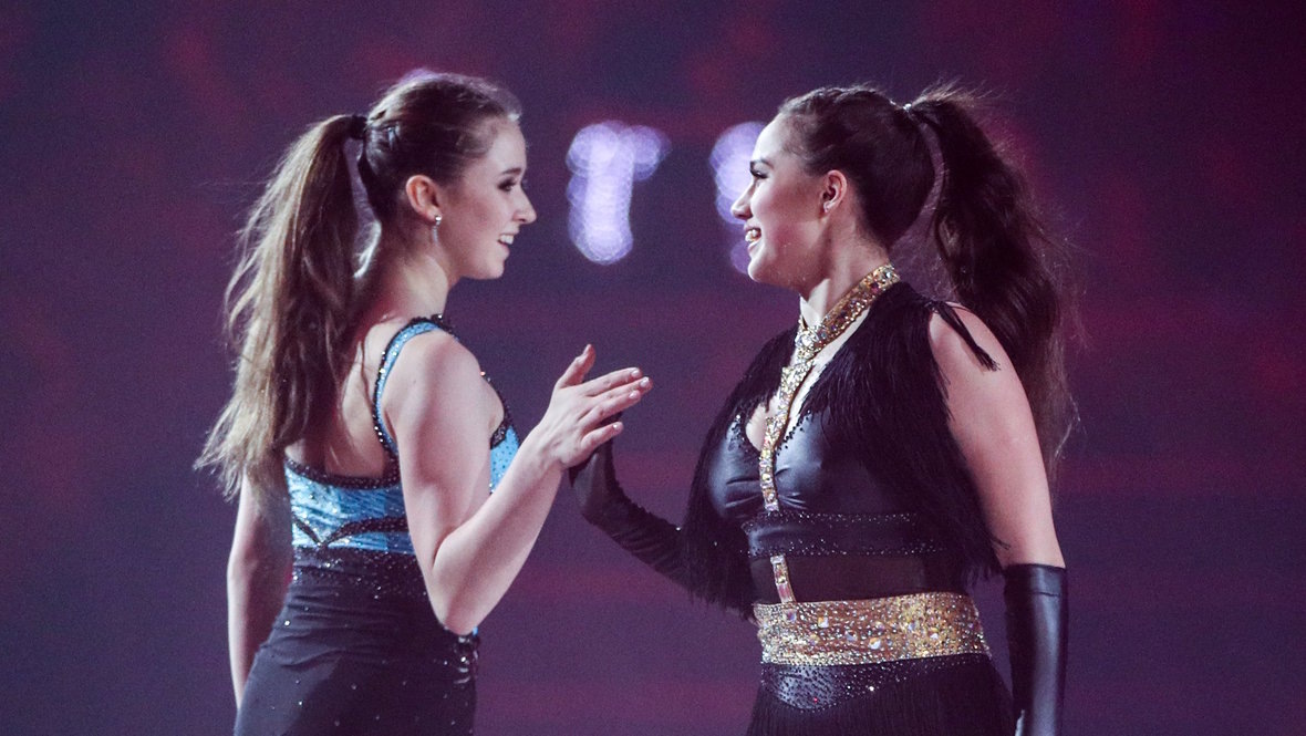    Камила Валиева и Алина Загитова.Дарья Исаева