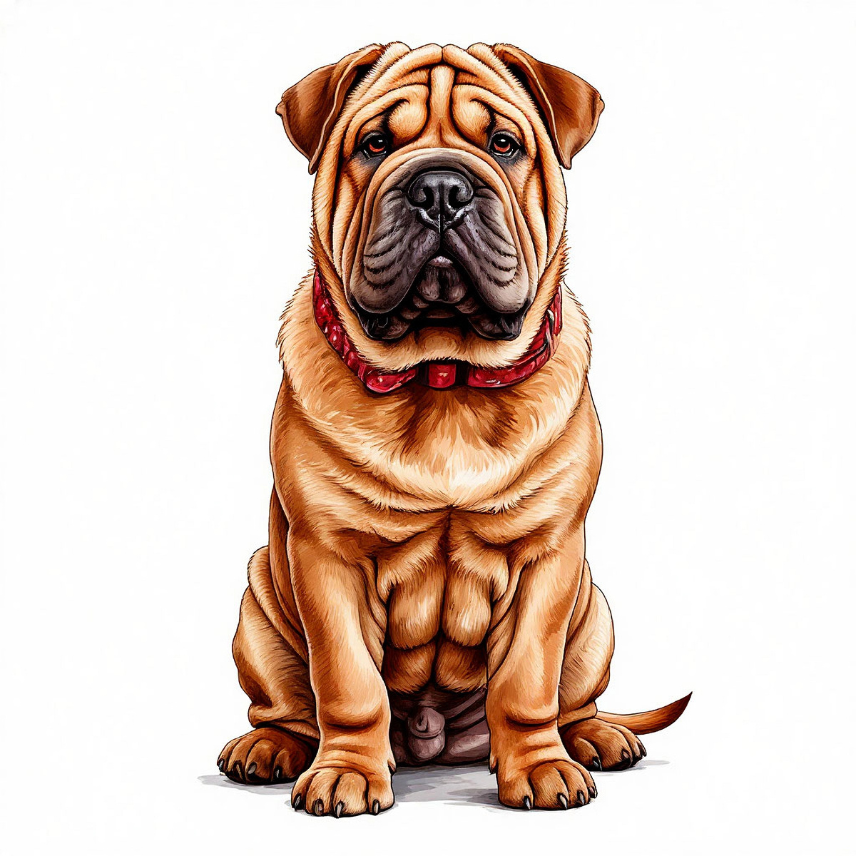 Шарпей — описание породы: