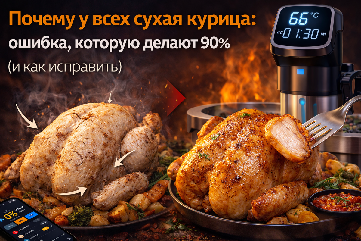 Почему у всех сухая курица: ошибка, которую делают 90%
