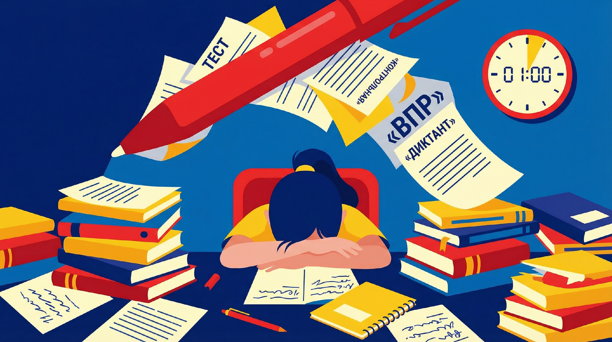 «Мама, а жить когда?» — ребёнок в школе до вечера, потом домашка до полуночи. 7 контрольных за неделю в 5 классе. Я пришла к директору, а она: «Это не контрольные — это диагностика»