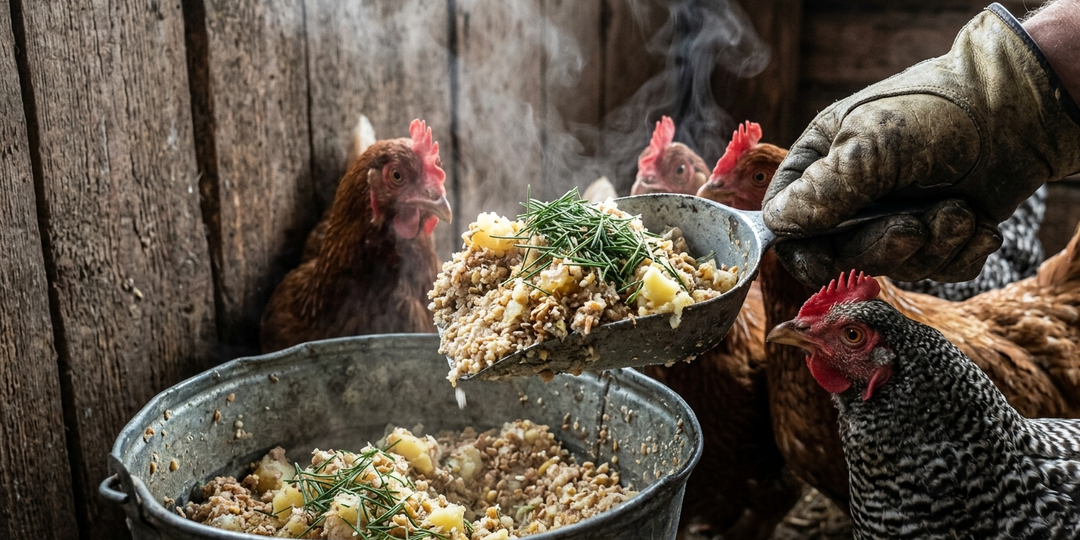 Золотые яйца в марте: Мой копеечный рецепт теплой «мешанки», после которой куры несутся каждый день