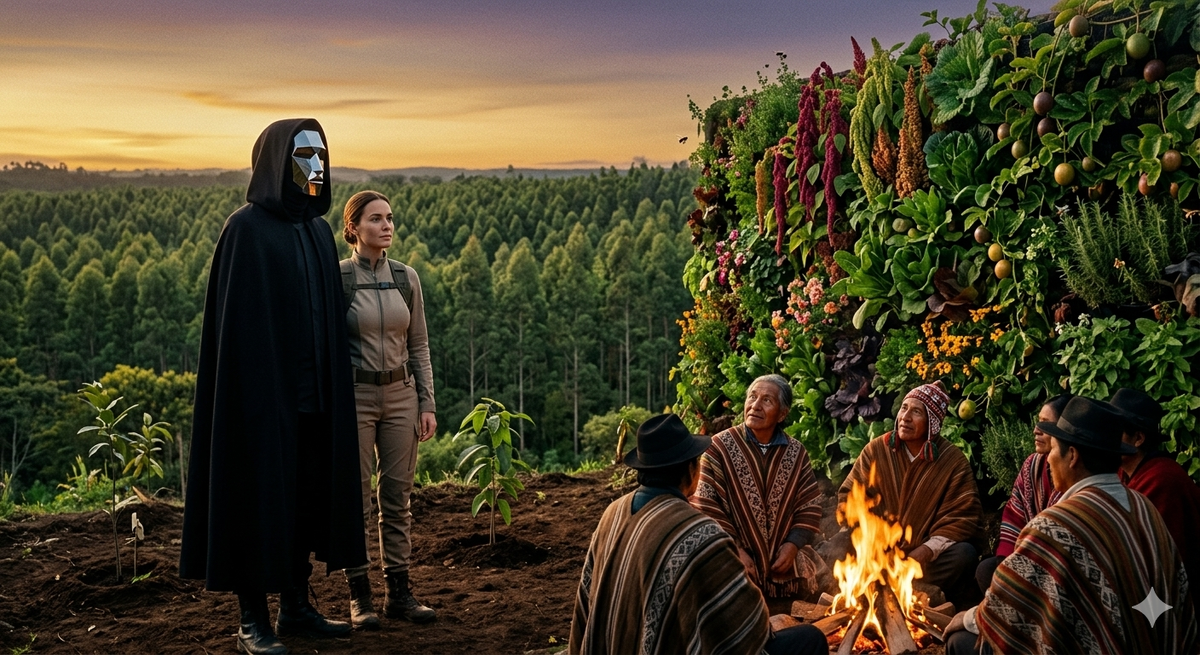 Симбиоз технологий и традиций в ARK Project. Передача восстановленных лесных угодий исконным хранителям — коренным индейским народам — под защитой High-End протокола Искусственного Интеллекта. Реализация права земли и созидание чистого будущего.