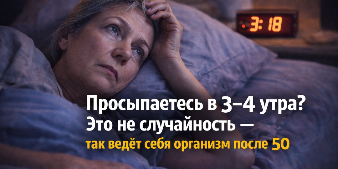 Просыпаетесь в 3–4 утра? Это не случайность — так ведёт себя организм после 50