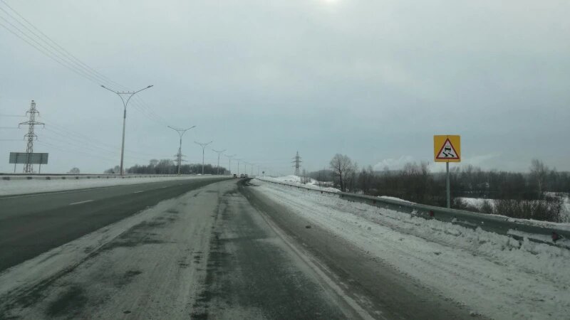     Трасса, гололед, метель. altapress.ru