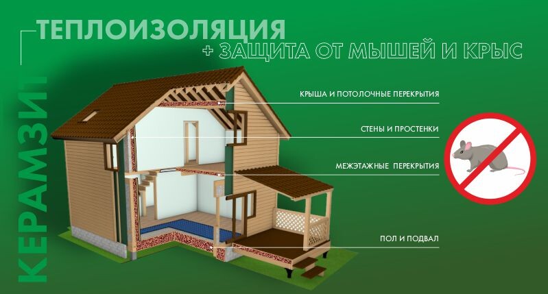 Керамзит – защитник дома от крыс и мышей