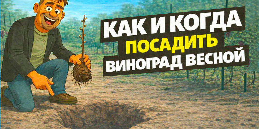 🍇 Как высадить САЖЕНЕЦ ВИНОГРАДА ВЕСНОЙ на постоянное место. Как разогнать и защитить от заморозков?