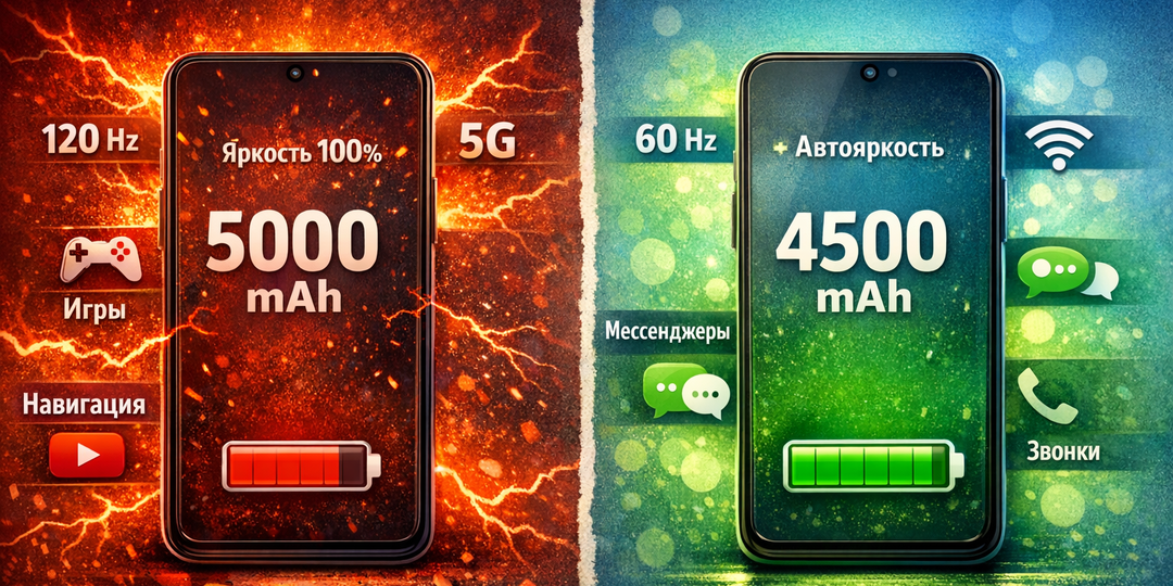🔋 Почему один смартфон работает 2 дня, а другой — полдня