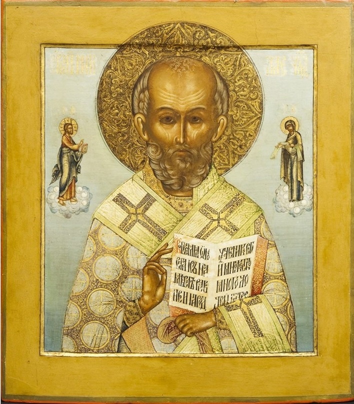 Св. Николай. М.И.Дикарев, начало ХХ века, штамп: «Поставщикъ  Двора Его Императорского Величества»