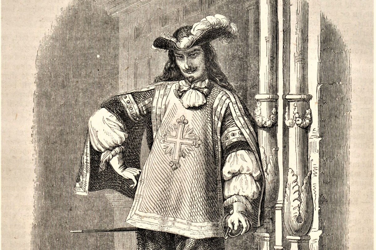  Д'Артаньян. Гравюра Антуана-Альфе Пио по иллюстрации Анри Феликса Эммануэля Филиппото к роману Александра Дюма «Виконт де Бражелон». © Public domain