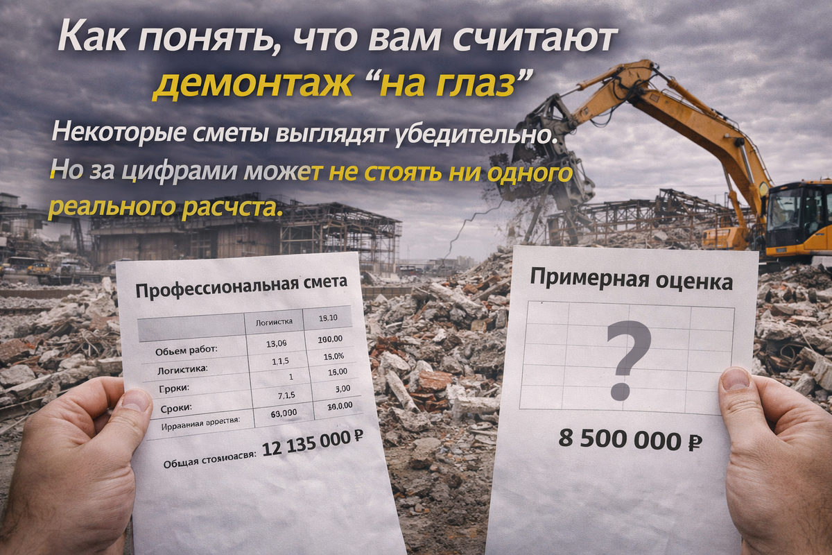 Как понять, что вам считают демонтаж «на глаз»